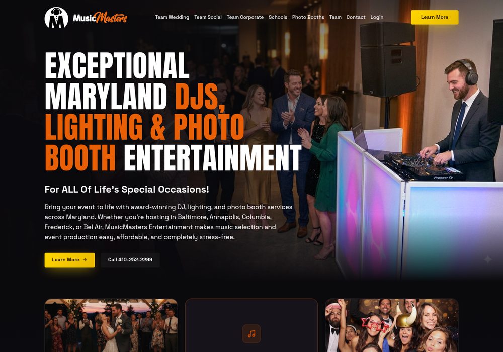 MusicMasters Entertainment website