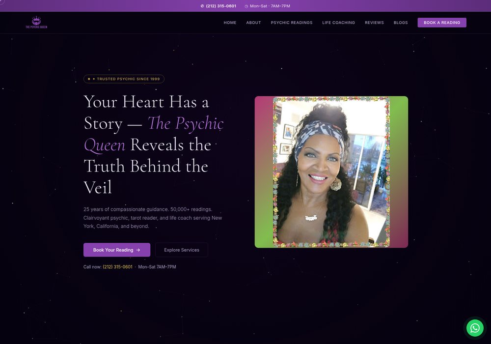 The Psychic Queen website